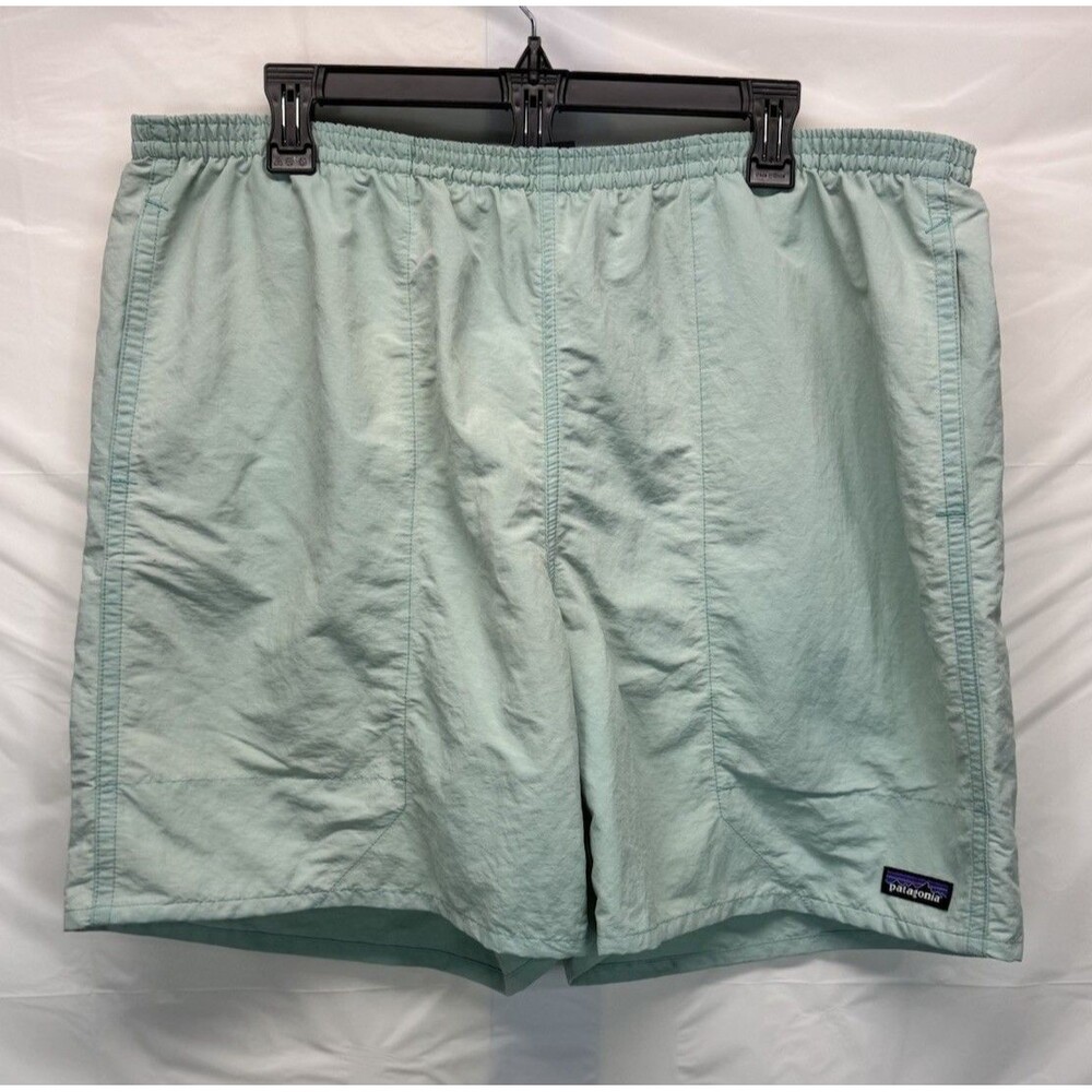 Patagonia Mens Baggies Longs 7" Trunks Size XL Green Pockets Mesh Lining Swim